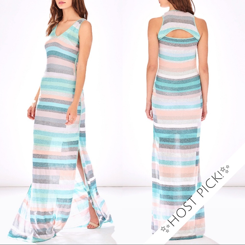 ✨HP!✨NWT Parker Striped Pastel Maxi Dress